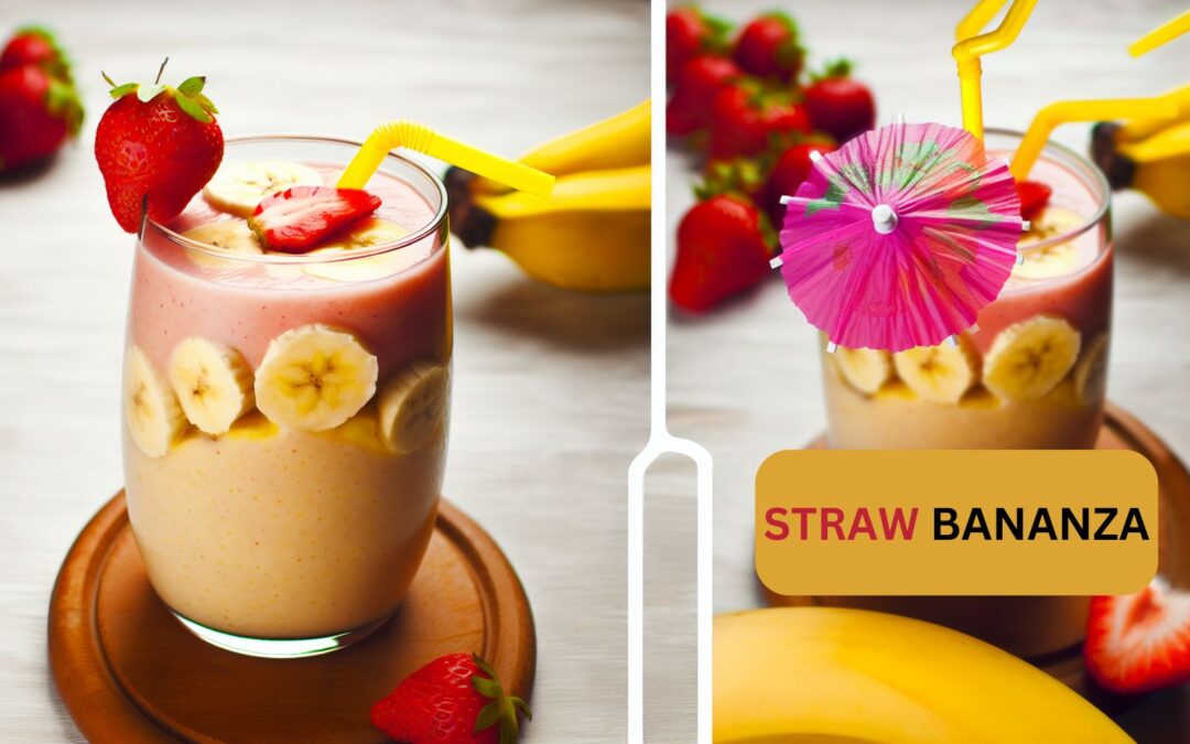 Indulge in Our Smoothie Straw Bananza at Veggie In Bistro!