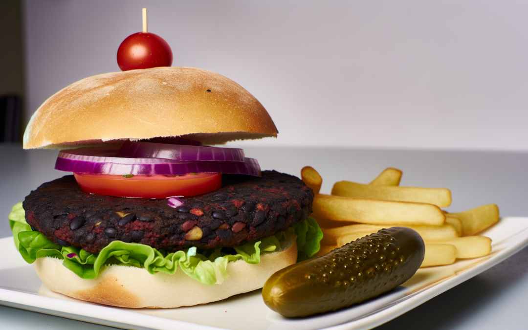 Vegan Delight: Spicy Black Bean Burger at Augusta’s Veggie In Smoothie Bar & Bistro